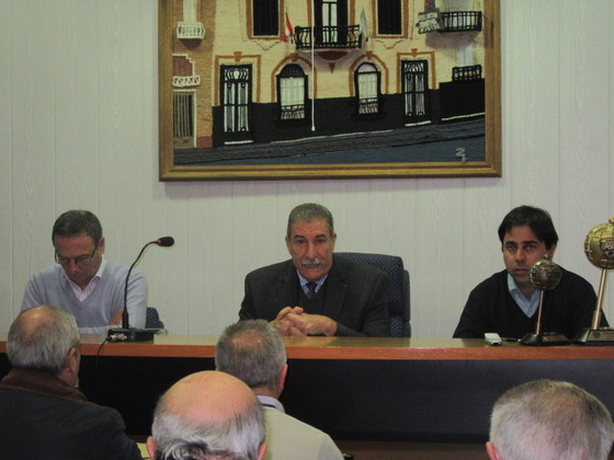 El Presidente Mario Giammaria y el Secrertario Fernando Verdolin durante la reuni&oacute;n.