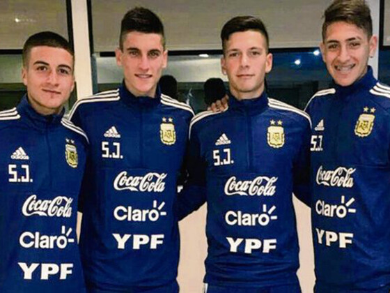 Los cuatro juveniles de Central: Marinelli, Lo Celso, Pasquini y Avila. Foto: Diario La Capital.