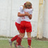 Las chicas de San Telmo festejando el gol de Rocío Monte ante Social Lux. Foto: FA DEL VALLE.