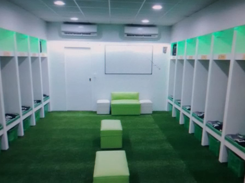 La maqueta del vestuario que nos facilitó la dirigencia verde. Lo presentarán en pocos días.