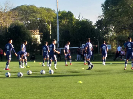 La Selección Argentina en plena práctica en nuestra ciudad. Foto: Gentileza Grupo Ekipo.