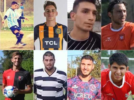 Algunos de los m&aacute;ximos goleadores de nuestros torneos de primera. De arriba a abajo, y de izquierda a derecha: Nico Fern&aacute;ndez, Santiago Sarantonelli, Ezequiel Ares, Lucio Pruneda, Fabricio Lovotti, Marcos Orgaz, Manuel Campos y Daniel Arce.