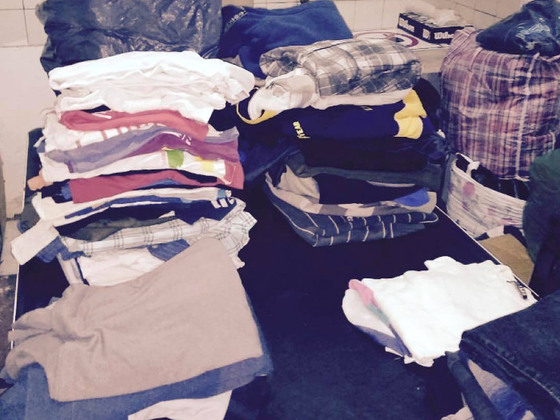 La ropa que se había recolectado durante la semana en el club, se entregó este miércoles.