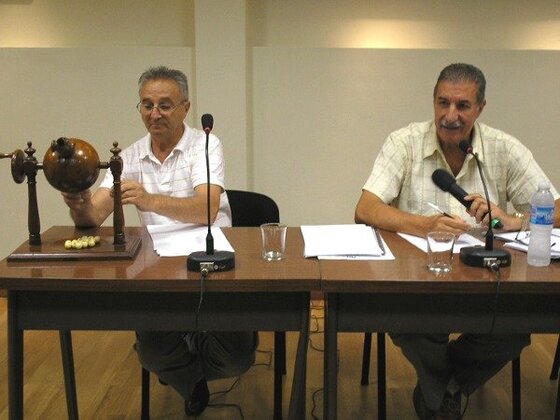 Mario D'ascanio a la izquierda, y Mario Giammaria a la derecha, Secretario y Presidente respectivamente.