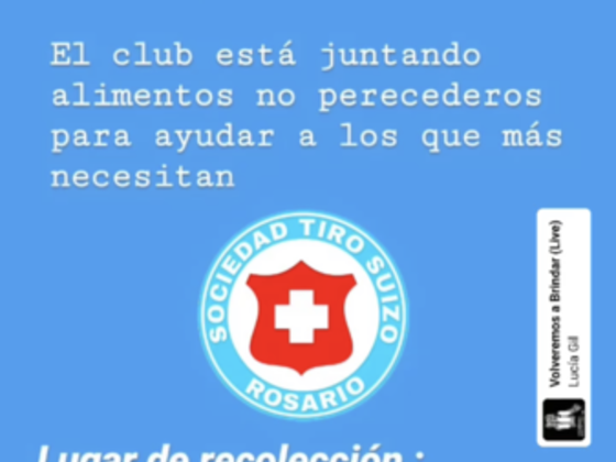 El Club Tiro Suizo recibe donaciones los lunes y martes en Corrientes 5198