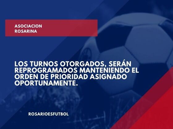 Los turnos serán reprogramados