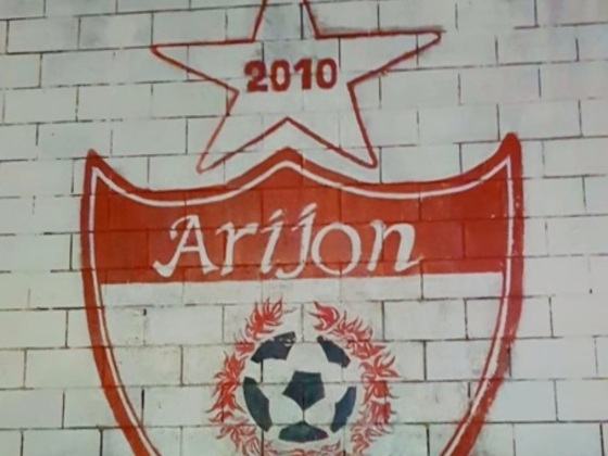 Una pared que habla de un hito histórico del club de Saladillo.