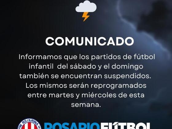 Los partidos de infantiles se reprogramarán en la semana.