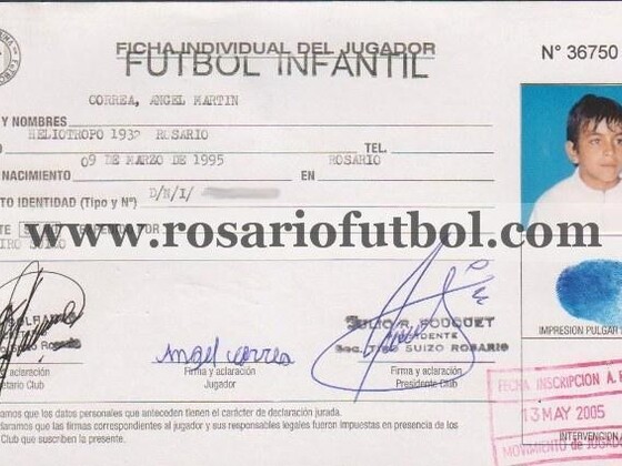 De Barrio Las Flores al mundo. Angelito Correa tuvo su paso por el fútbol infantil de la ARF.