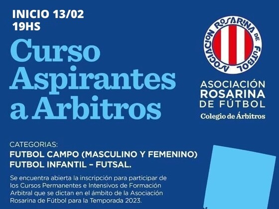 Curso Árbitros de Fútbol Infantil