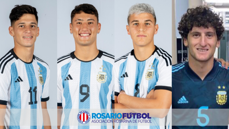 Los cuatro futbolistas que se formaron en las canchas de Rosarina y estarán en el Mundial Sub-20.