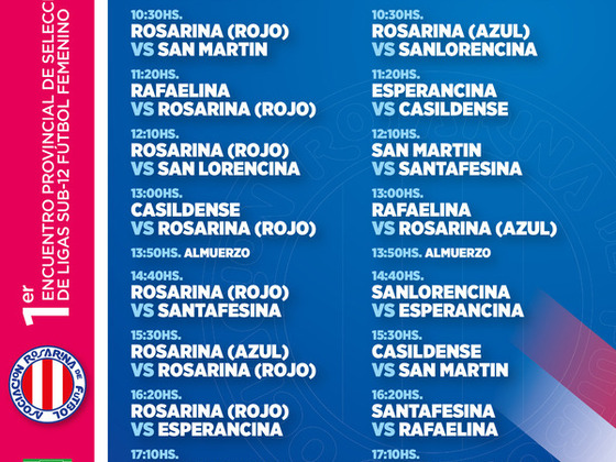 1er Encuentro Provincial de Selecciones de Ligas Sub-12 de Fútbol Femenino.