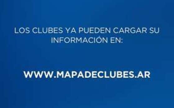 Ingresá a www.mapadeclubes.ar para cargar los datos de tu club.