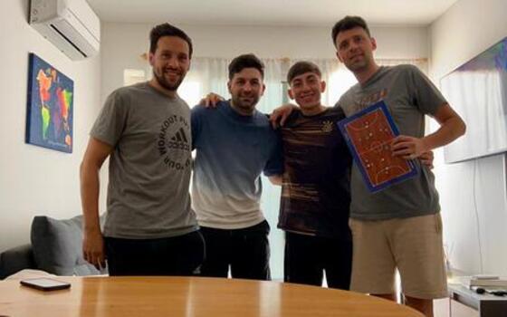 Castelli, Volpe, Granero y Lenoir, el C.T. de la Sub-18.