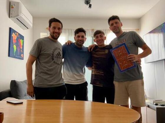 Castelli, Volpe, Granero y Lenoir, el C.T. de la Sub-18.