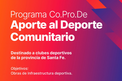 El programa está destinado a clubes deportivos de la provincia de Santa Fe.